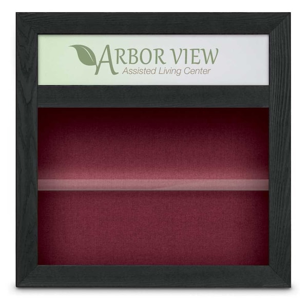 Outdoor Enclosed Combo Board, 42"x32", Bronze Frame/Green & Cork